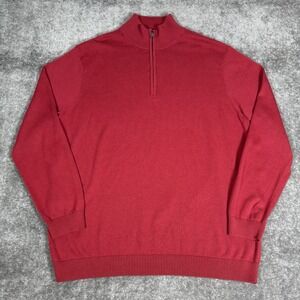 WooLOvers Sweater‎ Women's XL Red Organic Cotton Cashmere Mock Neck
